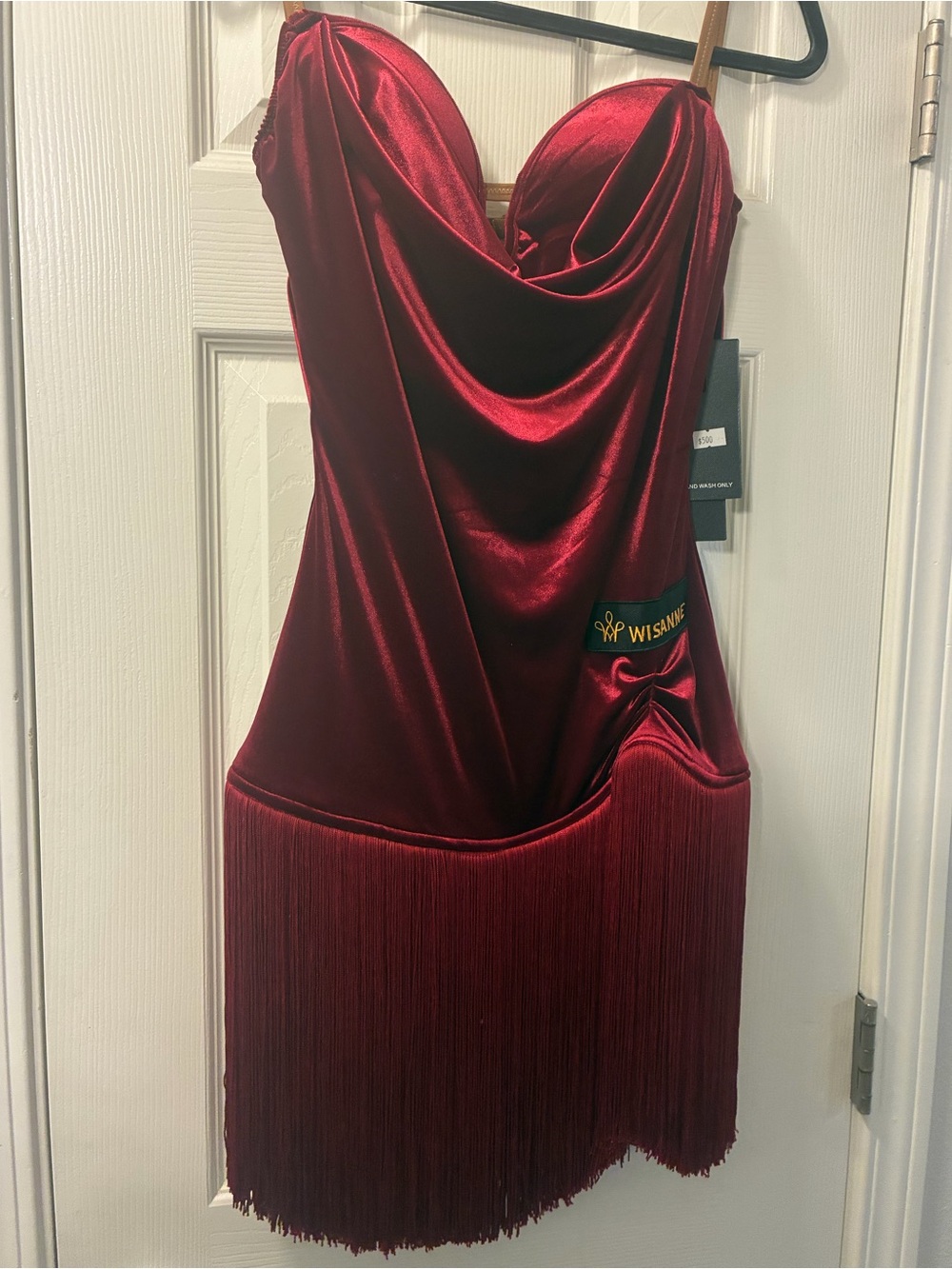 Women's Velvet Cowl Latin ballroom competition dress